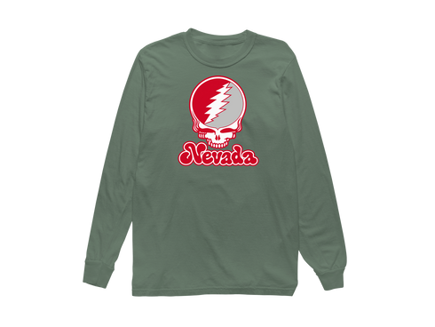 Nevada Stealie Premium Unisex Long-Sleeve — Design: Nevada Las Vegas University of — Light Green