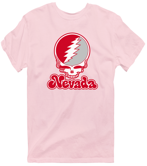 Nevada Stealie Premium Unisex T-Shirt — Design: Nevada Las Vegas University of — Light Pink
