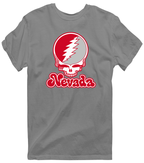 Nevada Stealie Premium Unisex T-Shirt — Design: Nevada Las Vegas University of — Dark Heather