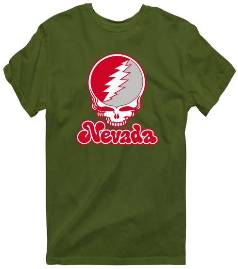Nevada Stealie Premium Unisex T-Shirt — Design: Nevada Las Vegas University of — Military Green