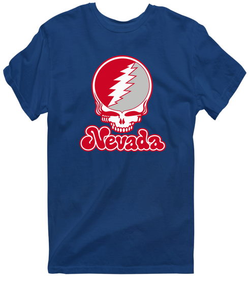 Nevada Stealie Premium Unisex T-Shirt — Design: Nevada Las Vegas University of — Navy