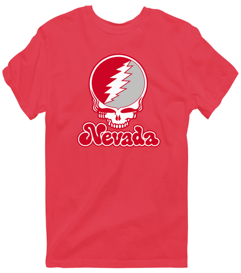 Nevada Stealie Premium Unisex T-Shirt — Design: Nevada Las Vegas University of — Heather Red