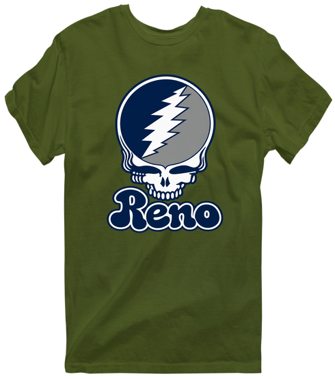Nevada Stealie Premium Unisex T-Shirt — Design: Nevada Las Vegas University of — Military Green