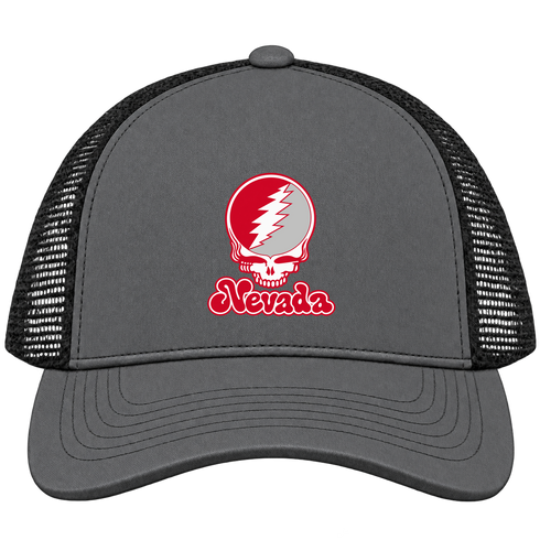 Nevada Stealie Premium Unisex Trucker Cap — Design: Nevada Las Vegas University of — Charcoal/Black
