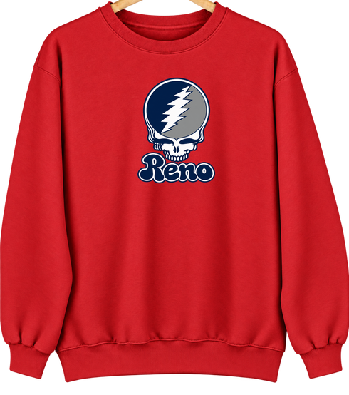Nevada Stealie Premium Unisex Crewneck — Design: Nevada Las Vegas University of — Red