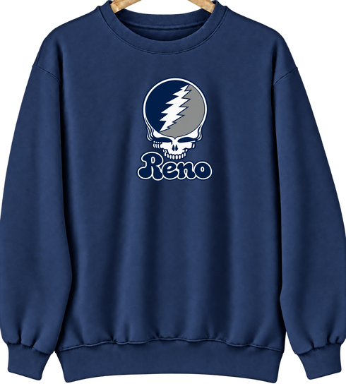 Nevada Stealie Premium Unisex Crewneck — Design: Nevada Las Vegas University of — Navy