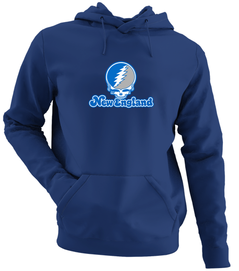 New England Stealie Premium Unisex Hoodie — Design: New England University of — Navy