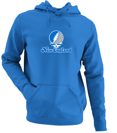 New England Stealie Premium Unisex Hoodie — Design: New England University of — Heather Royal