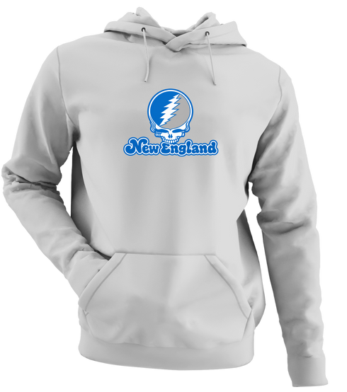 New England Stealie Premium Unisex Hoodie — Design: New England University of — Sport Grey
