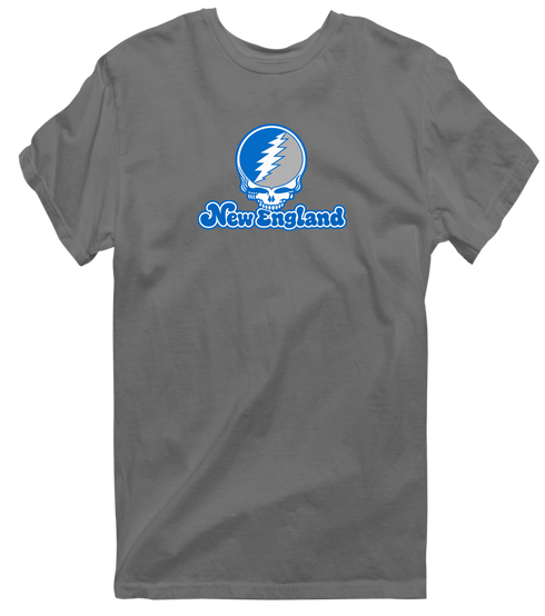 New England Stealie Premium Unisex T-Shirt — Design: New England University of — Charcoal