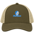 New England Stealie Premium Unisex Trucker Cap — Design: New England University of — Moss/Khaki