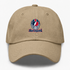 New England Helmet Stealie Premium Unisex Dad Hat — New England Patriots — Khaki