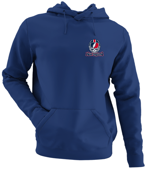 New England Helmet Stealie Premium Unisex Hoodie — New England Patriots — Navy