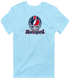 New England Helmet Stealie Premium Unisex T-Shirt — New England Patriots — Light Blue