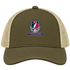 New England Helmet Stealie Premium Unisex Trucker Cap — New England Patriots — Moss/Khaki