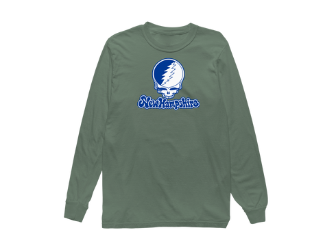 New Hampshire Stealie Premium Unisex Long-Sleeve — Design: New Hampshire University of — Light Green