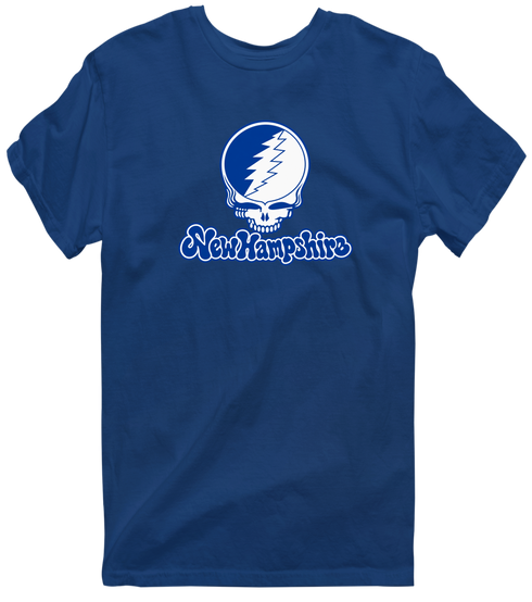 New Hampshire Stealie Premium Unisex T-Shirt — Design: New Hampshire University of — Navy