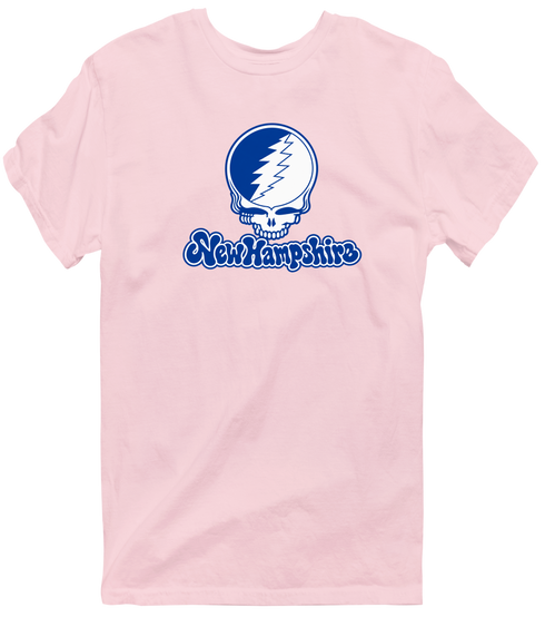 New Hampshire Stealie Premium Unisex T-Shirt — Design: New Hampshire University of — Light Pink