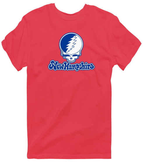 New Hampshire Stealie Premium Unisex T-Shirt — Design: New Hampshire University of — Heather Red
