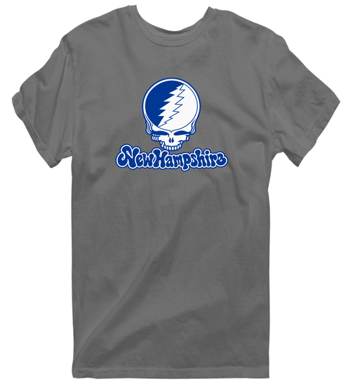 New Hampshire Stealie Premium Unisex T-Shirt — Design: New Hampshire University of — Charcoal