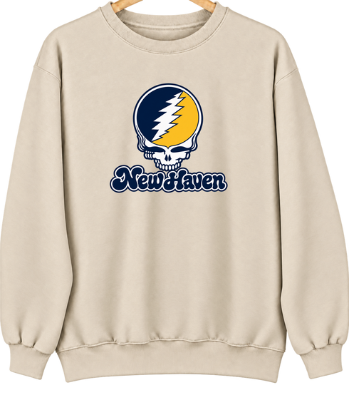 New Haven Stealie Premium Unisex Crewneck — Design: New Haven University of — Sand