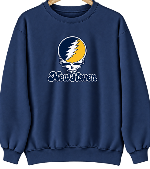 New Haven Stealie Premium Unisex Crewneck — Design: New Haven University of — Navy