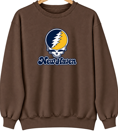 New Haven Stealie Premium Unisex Crewneck — Design: New Haven University of — Brown