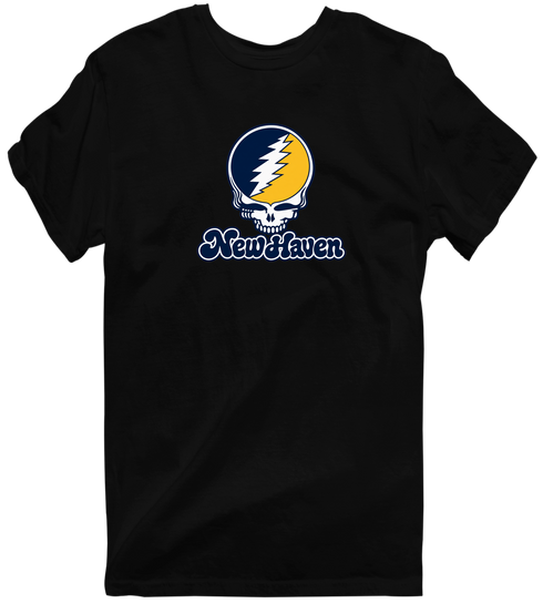New Haven Stealie Premium Unisex T-Shirt — Design: New Haven University of — Black