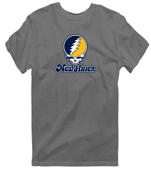 New Haven Stealie Premium Unisex T-Shirt — Design: New Haven University of — Charcoal