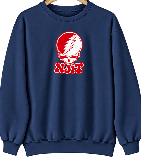 NJIT Stealie Premium Unisex Crewneck — Design: New Jersey Institute of Technology — Navy