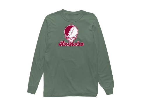 New Mexico Stealie Premium Unisex Long-Sleeve — Design: New Mexico State University — Light Green