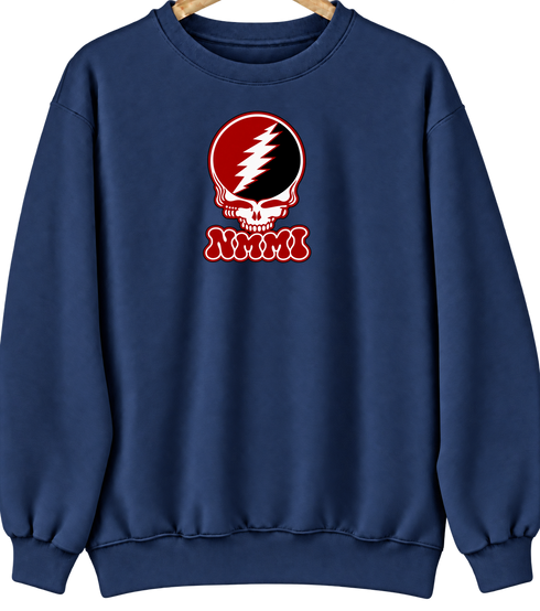 New Mexico Military Stealie Premium Unisex Crewneck — Navy