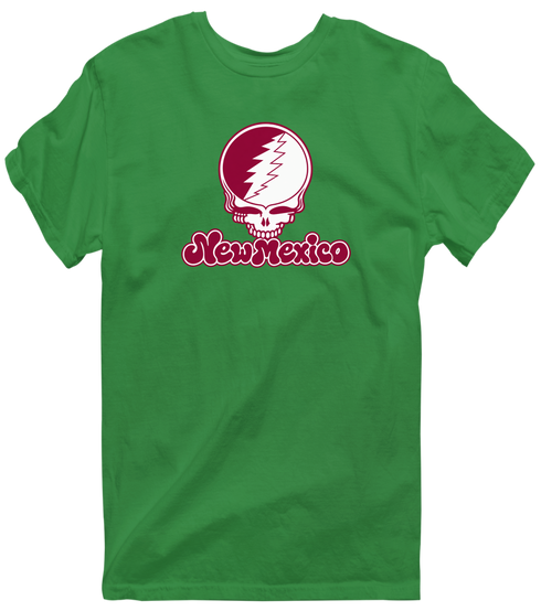 New Mexico Stealie Premium Unisex T-Shirt — Design: New Mexico State University — Irish Green