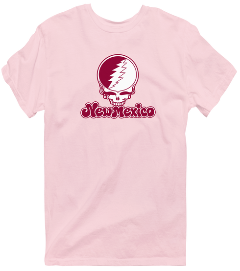New Mexico Stealie Premium Unisex T-Shirt — Design: New Mexico State University — Light Pink