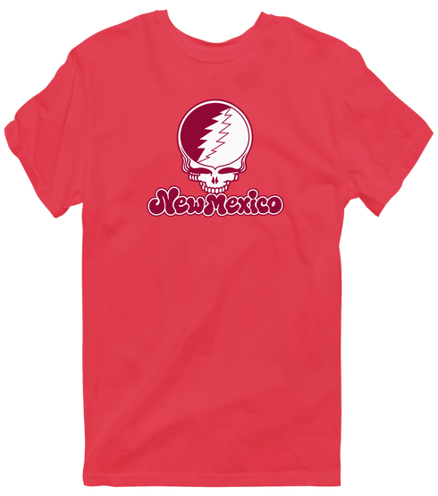 New Mexico Stealie Premium Unisex T-Shirt — Design: New Mexico State University — Heather Red