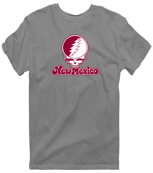 New Mexico Stealie Premium Unisex T-Shirt — Design: New Mexico State University — Dark Heather