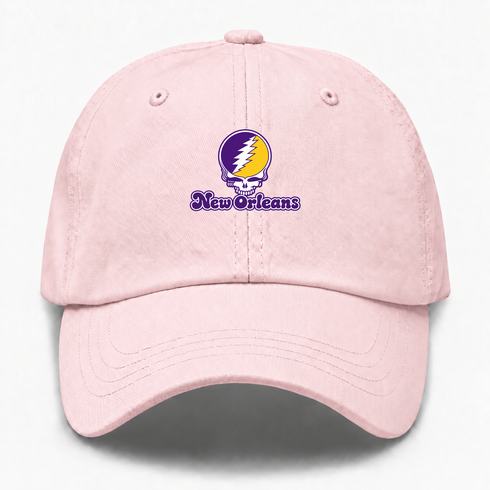 New Orleans Stealie Premium Unisex Dad Hat — Design: New Orleans The University of — Pink