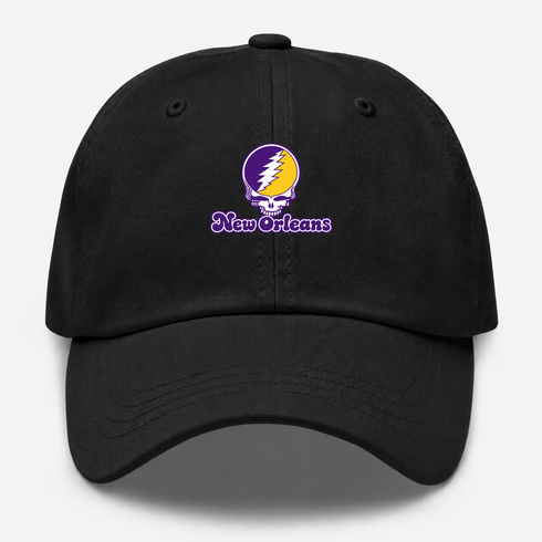 New Orleans Stealie Premium Unisex Dad Hat — Design: New Orleans The University of — Black