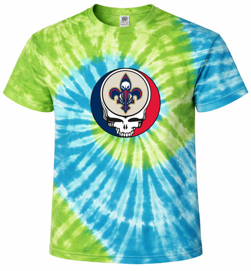 New Orleans Pelicans Stealie Tie-Dye T-Shirt