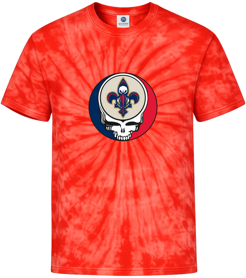 New Orleans Pelicans Stealie Tie-Dye T-Shirt