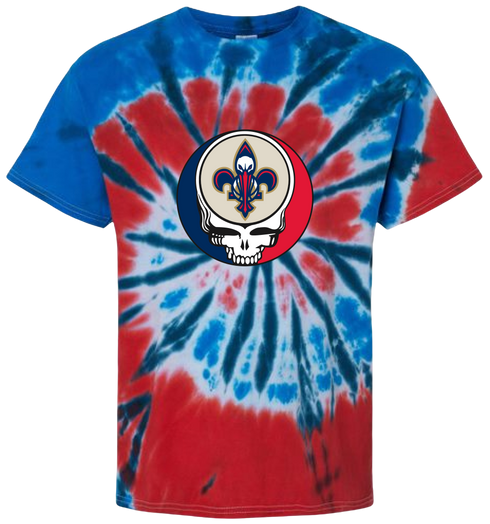 New Orleans Pelicans Stealie Tie-Dye T-Shirt