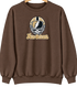 New Orleans Helmet Stealie Premium Unisex Crewneck — New Orleans Saints — Brown