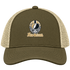 New Orleans Helmet Stealie Premium Unisex Trucker Cap — New Orleans Saints — Moss/Khaki