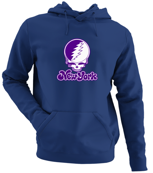 New York Stealie Premium Unisex Hoodie — Design: New York University — Navy