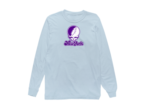 New York Stealie Premium Unisex Long-Sleeve — Design: New York University — Chambray