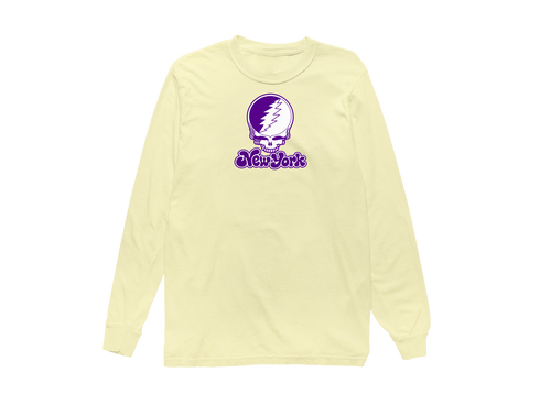New York Stealie Premium Unisex Long-Sleeve — Design: New York University — Butter