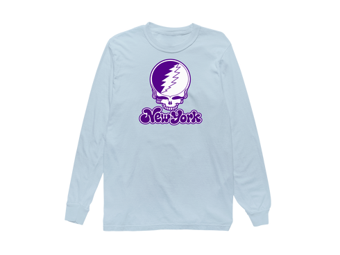New York Stealie Premium Unisex Long-Sleeve — Design: New York University — Chambray