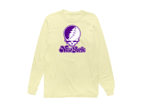 New York Stealie Premium Unisex Long-Sleeve — Design: New York University — Butter