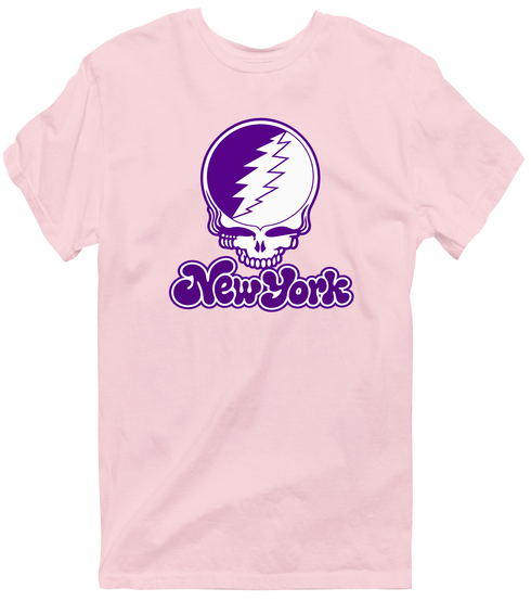 New York Stealie Premium Unisex T-Shirt — Design: New York University — Light Pink