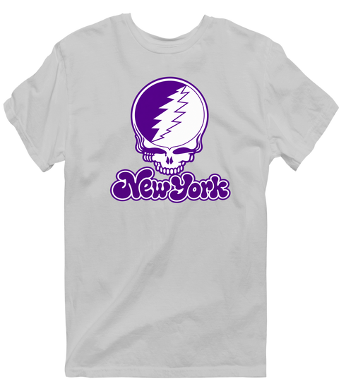New York Stealie Premium Unisex T-Shirt — Design: New York University — Sport Grey